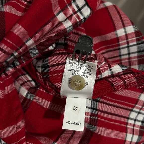 Croft & Barrow Flannel Womens S Multicolored Plaid Button Up Longsleeved - Picture 11 of 12